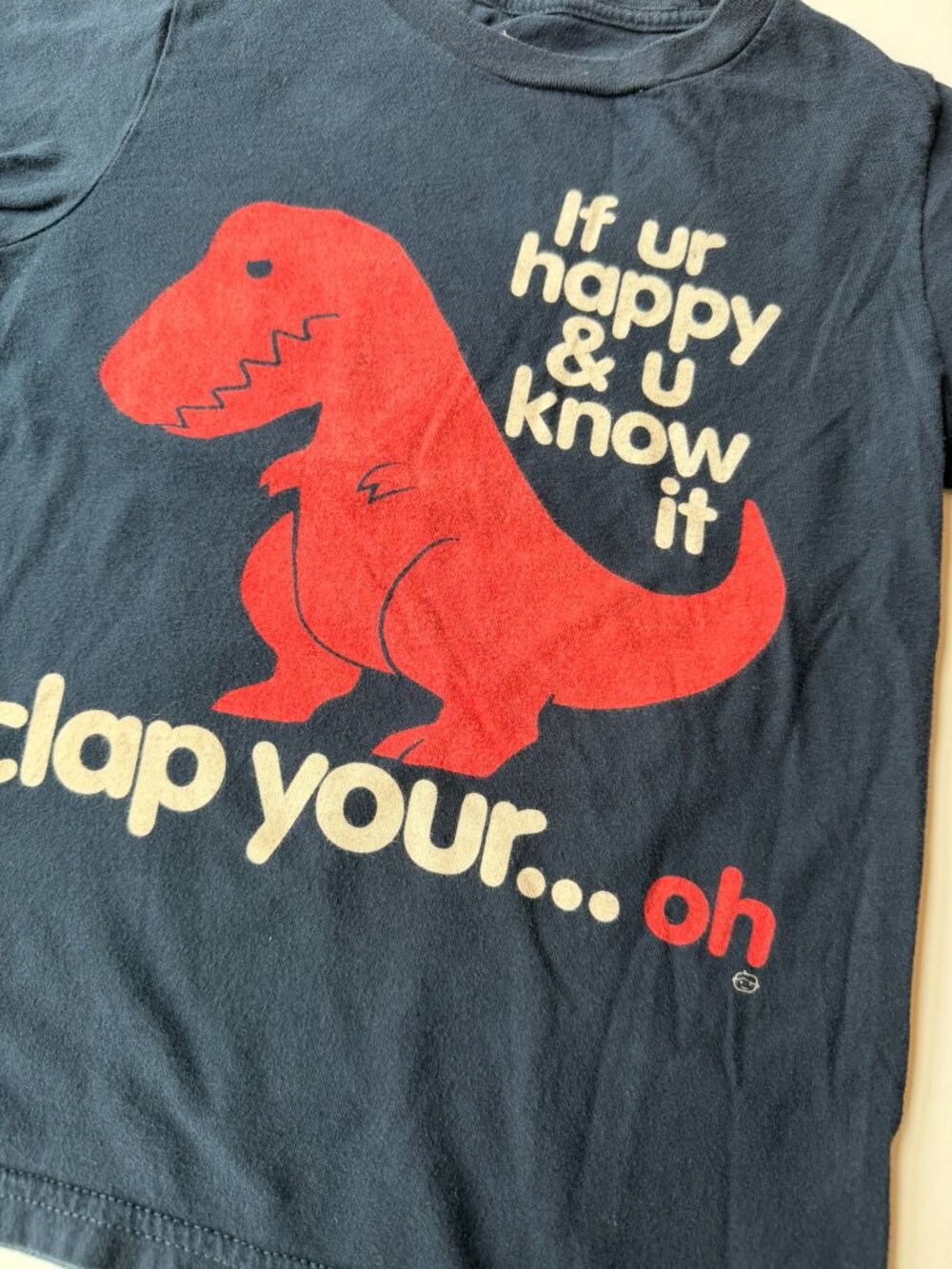 5/$10 | Boy's Shortsleeve T-Shirt Blue Dinosaur Graphic - Picture 2 of 4